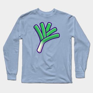 Leek Vegetable Cartoon Long Sleeve T-Shirt